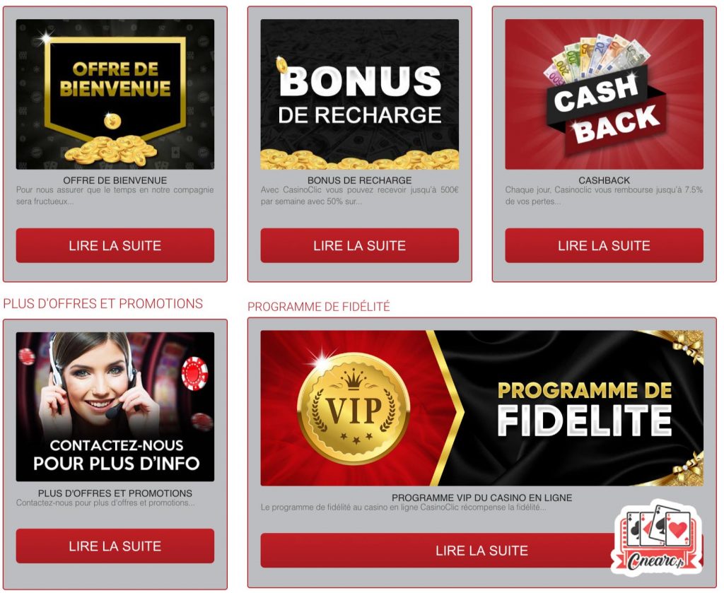 casino clic promotions